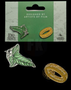 Lord of the Rings Collectors Pins 2-Pack Elfen Leaf & One Ring
